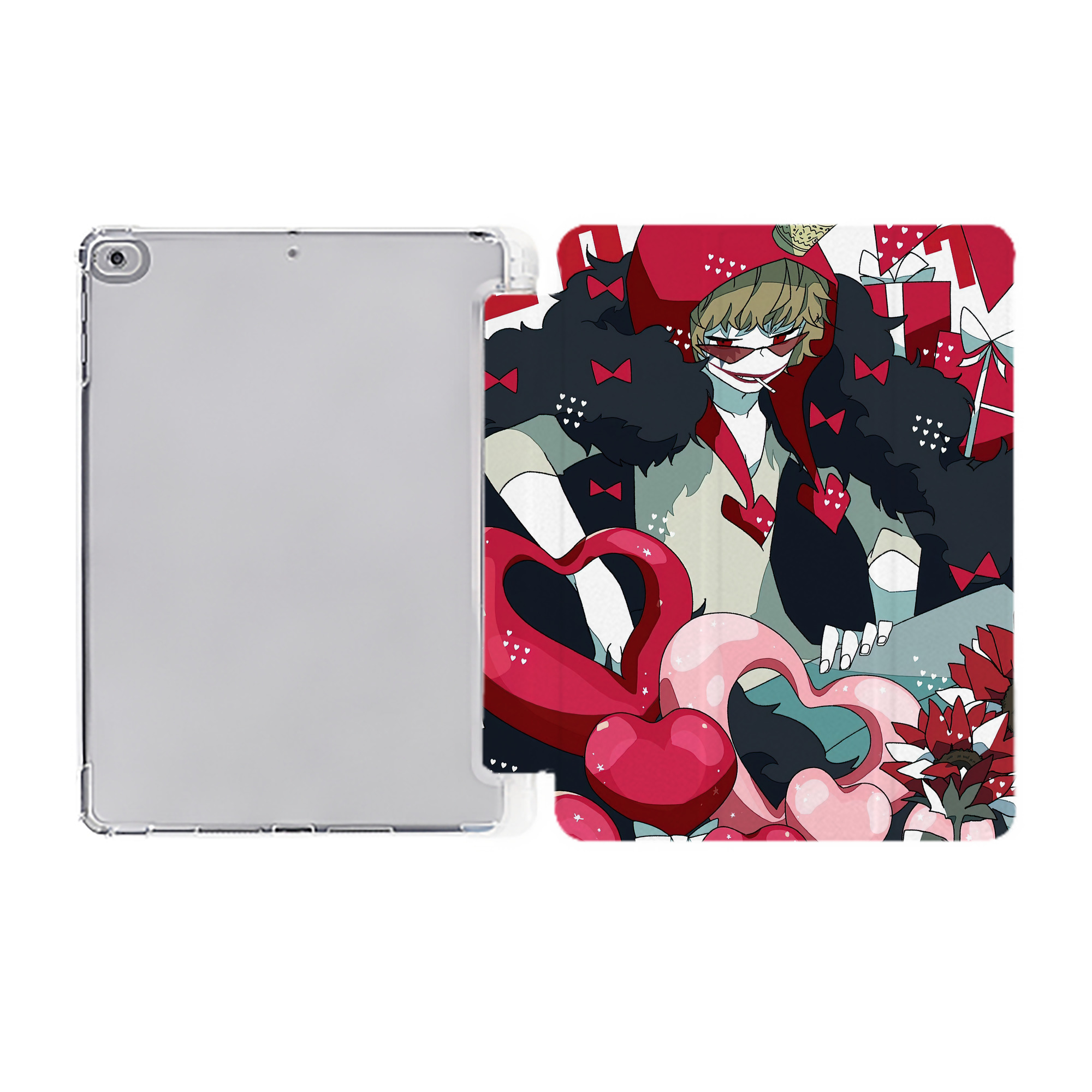 ワンピース ONE PIECE IPad ケース ペン収納付き 三つ折りスタンド PUレザー×シリコン 対応機種9.5/10.5/10.9インチ